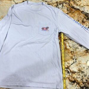 VINEYARD VINES. YOUTH SIZE LARGE Long Sleeve. Soft light blue w PATRIOTIC theme